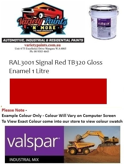 RAL3001 Signal Red TB320 Gloss Enamel 1 litre