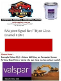 RAL3001 Signal Red TB320 Gloss Enamel 1 litre