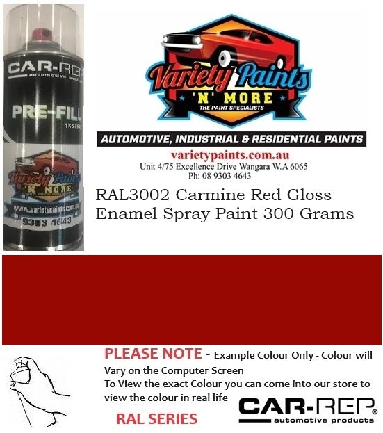 RAL3002 Carmine Red Gloss Enamel Spray Paint 300 Grams 1IS 89A