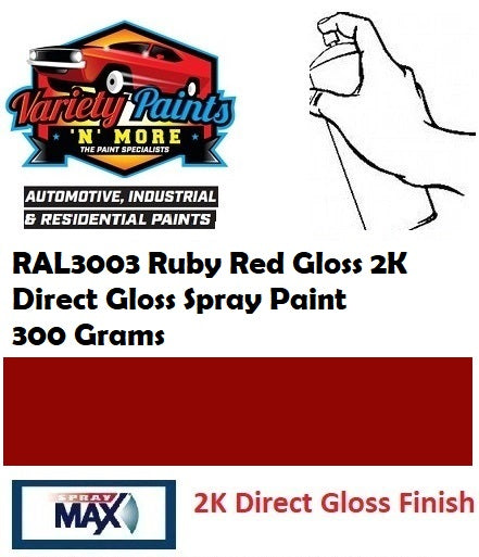 RAL3003 RANGER Ruby Red Gloss 2K Direct Gloss Spray Paint 300 Grams