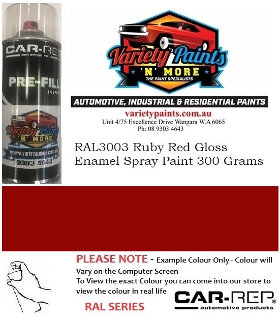 RAL3003 Ruby Red Gloss Enamel Spray Paint 300 Grams 3IS 90A