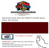 RAL3009 Oxide Red 2K DIRECT GLOSS Spray Paint 300 Grams