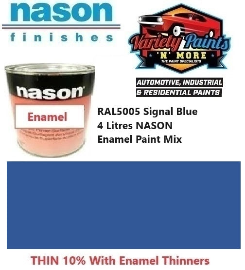 RAL5005 Signal Blue 4 Litre NASON Enamel Paint Mix 1IS SH1