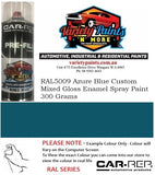 RAL5009 Azure Blue Custom Mixed Gloss Enamel Spray Paint 300 Grams