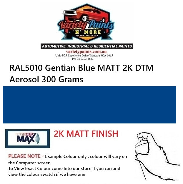 RAL5010 Gentian Blue MATT 2K DTM Aerosol 300 Grams