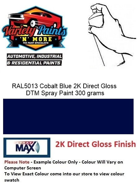 RAL5013 Cobalt Blue 2K Direct Gloss DTM Spray Paint 300 grams