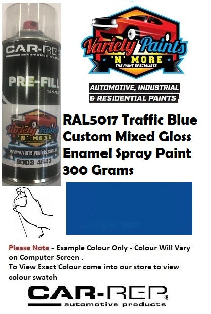 RAL5017 Traffic Blue Custom Mixed Gloss Enamel Spray Paint 300 Grams 1IS 90A