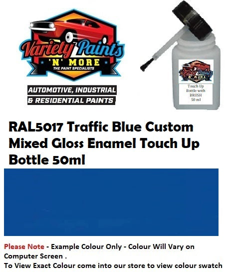RAL5017 Traffic Blue Custom Mixed Gloss Enamel Touch Up Bottle 50ml