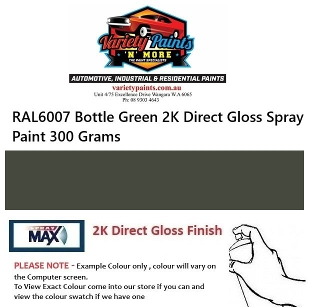 RAL6007 Bottle Green 2K Direct Gloss Spray Paint 300 Grams