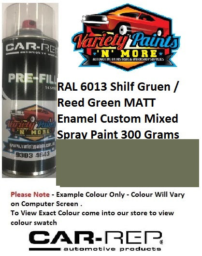 RAL6013 Shilf Gruen / Reed Green MATT Enamel Custom Mixed Spray Paint 300 Grams
