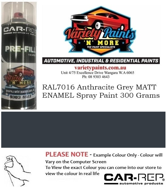 RAL7016 Anthracite Grey MATT ENAMEL Spray Paint 300 Grams