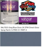 RAL7025 Grey/Blue Gloss 2K DTM Direct Gloss Spray Paint 2 LITRES 5:1  