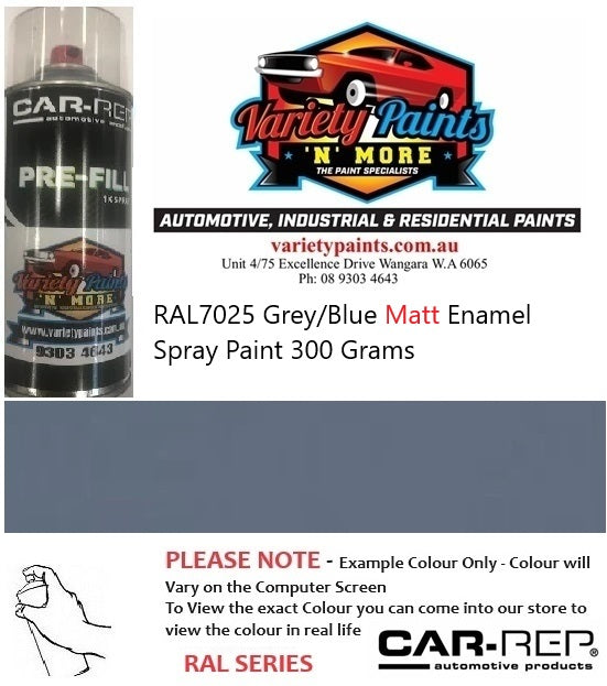 RAL7025 Grey/Blue Matt Enamel Spray Paint 300 Grams