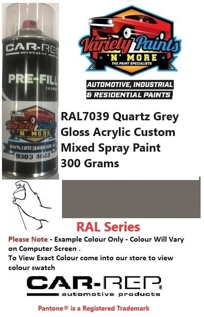 RAL7039 Quartz Grey Gloss Acrylic Spray Paint 300 grams