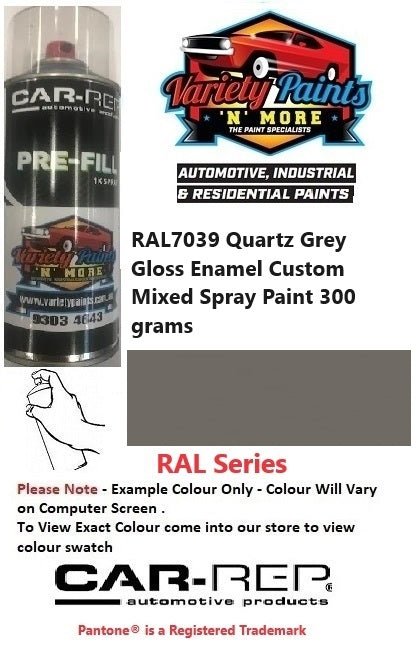 RAL7039 Quartz Grey Gloss Enamel Custom Mixed Spray Paint 300 grams