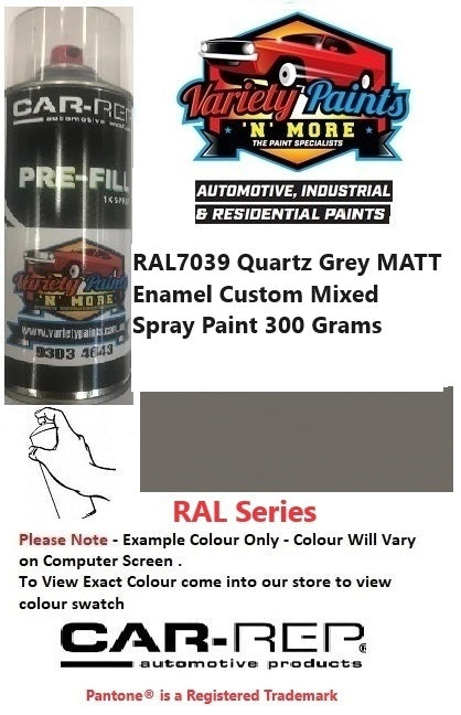 RAL7039 Quartz Grey MATT Enamel Custom Mixed Spray Paint 300 grams