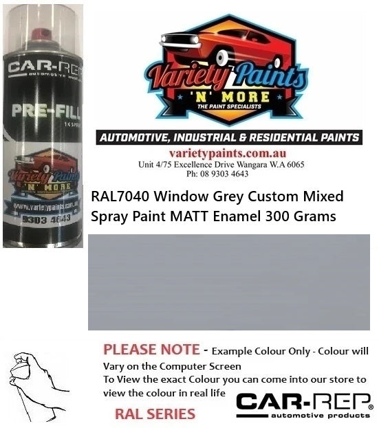 RAL7040 Window Grey Custom Mixed Spray Paint MATT Enamel 300 Grams