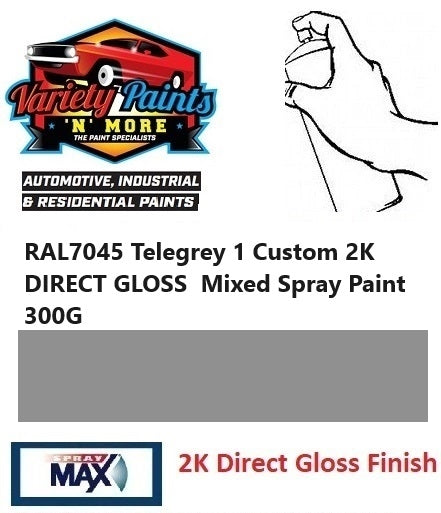 RAL7045 Telegrey 1 Custom 2K DIRECT GLOSS  Mixed Spray Paint 300G