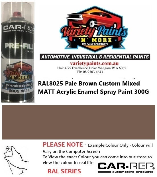 RAL8025 Pale Brown Custom Mixed MATT Enamel Spray Paint 300G