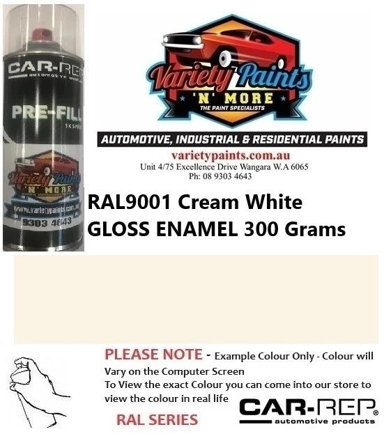 RAL9001 Cream White  Gloss Enamel 300 Grams