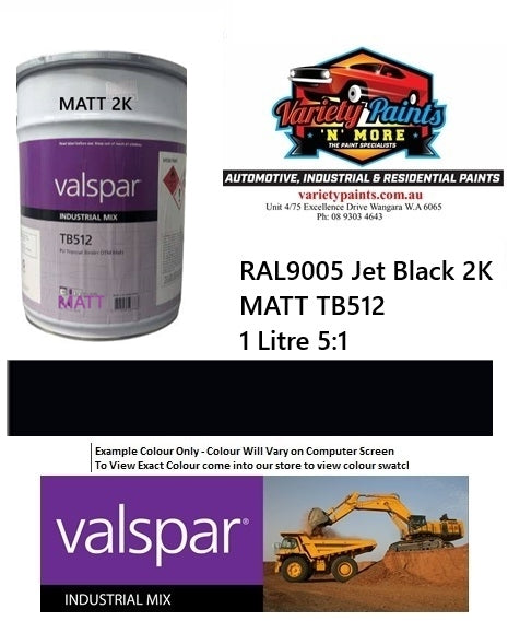 RAL9005 Jet Black 2K MATT TB512 1 Litre 5:1