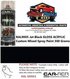 RAL9005 Jet Black GLOSS Acrylic Aerosol 300 Grams