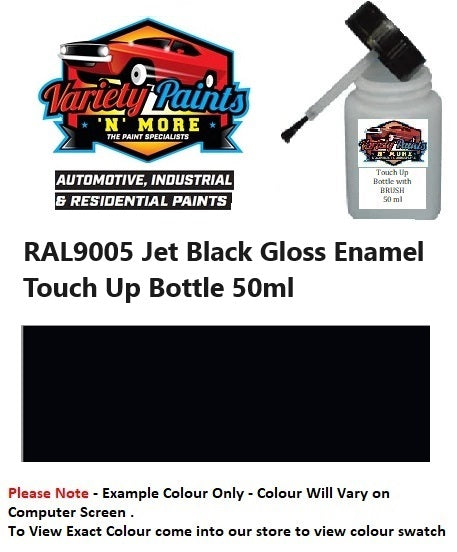 RAL9005 Jet Black Gloss Enamel Touch Up Bottle 50ml