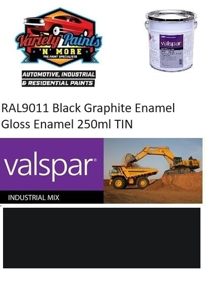 RAL9011 Black Graphite Enamel Gloss Enamel 250ml TIN
