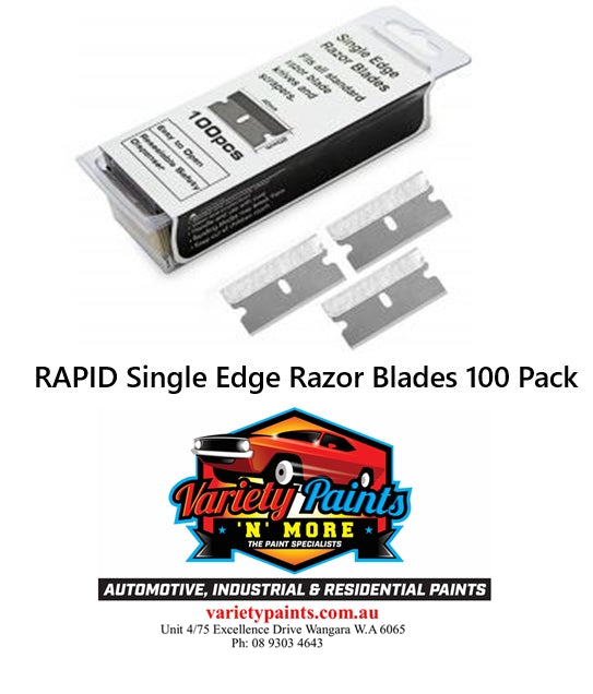 RAPID Single Edge Razor Blades 100 Pack