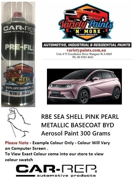 RBE SEA SHELL PINK PEARL METALLIC BASECOAT BYD Aerosol Paint 300 Grams