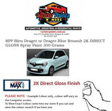 RPP Bleu Dragee or Dragee Blue Renault 2K DIRECT GLOSS Spray Paint 300 Grams