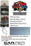 RPQ Sky Blue Metallic/Bleu Celeste Metallic Renault  BASECOAT Spray Paint 300 Grams