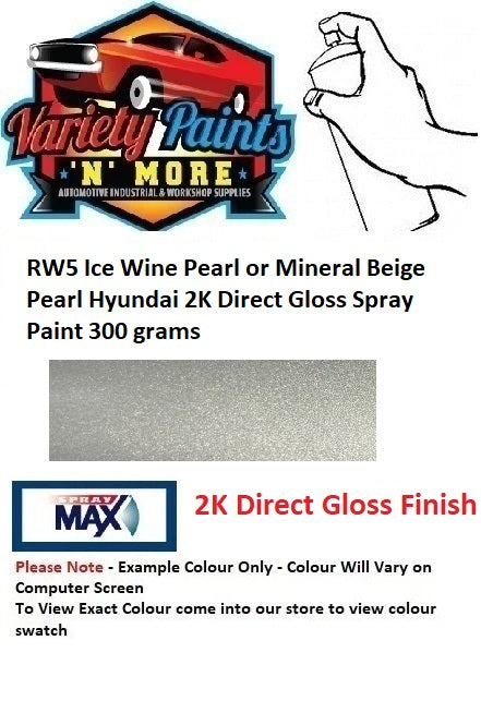 RW5 Ice Wine Pearl or Mineral Beige Pearl Hyundai 2K Direct Gloss Spray Paint 300 grams