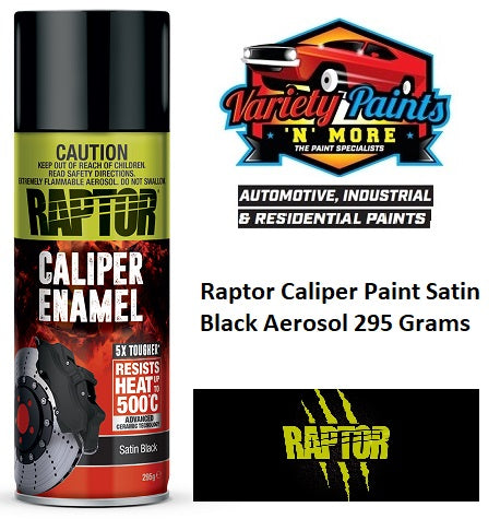 Raptor Caliper Paint Satin Black Aerosol 295 Grams