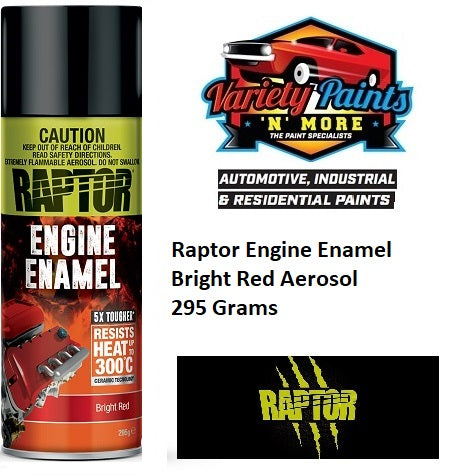 Raptor Engine Enamel Bright Red Aerosol 295 Grams