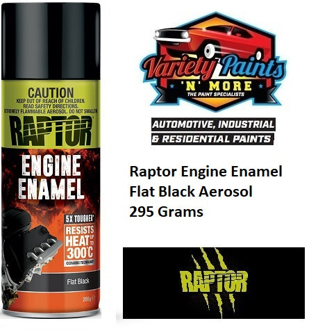Raptor Engine Enamel Flat Black Aerosol 295 Grams