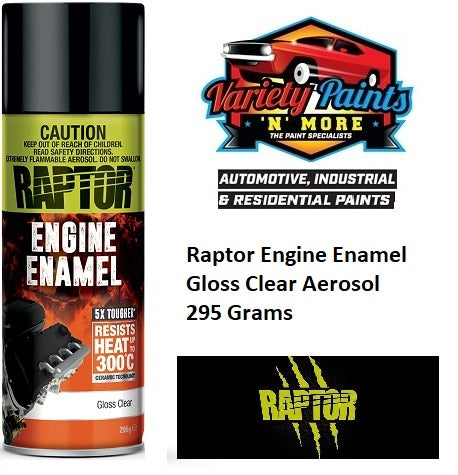 Raptor Engine Enamel Gloss Clear Aerosol 295 Grams