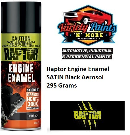 Raptor Engine Enamel Satin Black Aerosol 295 Grams