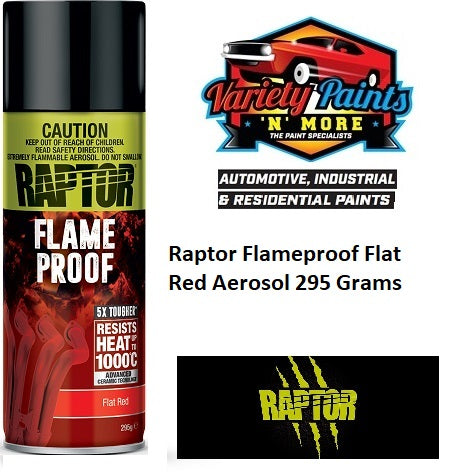 Raptor Flameproof Flat Red Aerosol 295 Grams