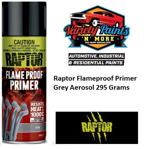 Raptor Flameproof Primer Grey Aerosol 295 Grams