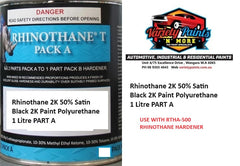Rhinothane 2K 50% Satin Black 2K Paint Polyurethane 1 Litre PART A