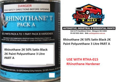 Rhinothane 2K 50% Satin Black 2K Paint Polyurethane 3 Litre PART A