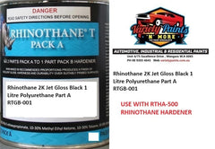 Rhinothane 2K Jet Gloss Black 1 Litre Polyurethane Part A RTGB-001