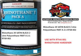 Rhinothane 2K SATIN BLACK 2 Litre Polyurethane PART A 2:1 RTSB-002