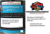 Rhinothane 2K SATIN BLACK 500ml Polyurethane PART A 2:1 RTSB-500