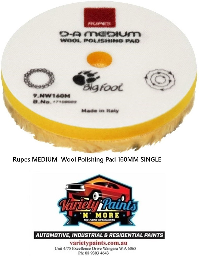 Rupes MEDIUM  Wool Polishing Pad 160MM SINGLE