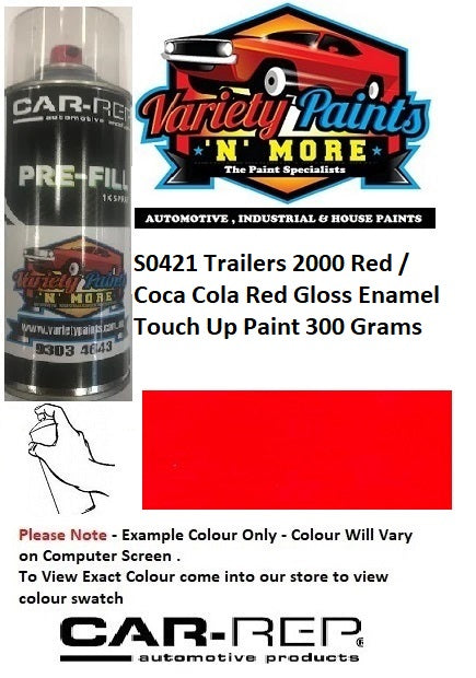 S0421 Trailers 2000 Red / Coca Cola Red Gloss Enamel Touch Up Paint 300 Grams