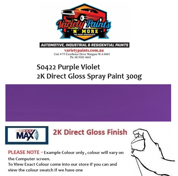 S4022 Purple Violet 2K Direct Gloss Spray Paint 300g