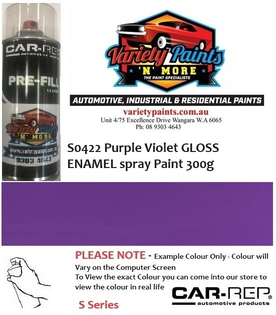 S4022 Purple Violet GLOSS ENAMEL Spray Paint 300g