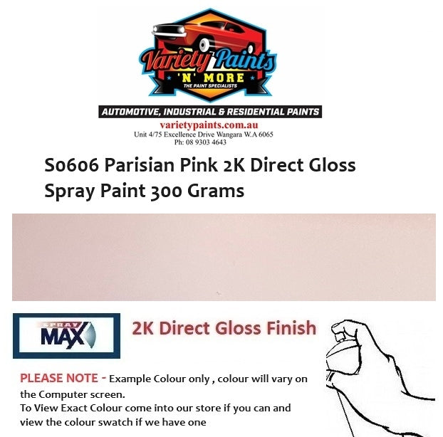 S0606 Parisian Pink 2K Direct Gloss Spray Paint 300 Grams